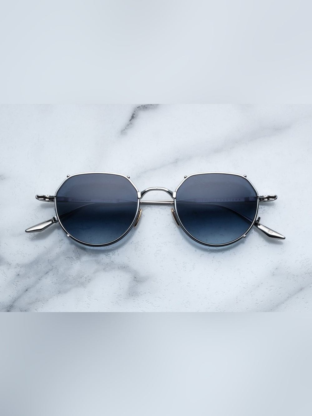 NEW Jacques Marie Mage sunglasses HARTANA 02/450 FOSSIL Silver blue